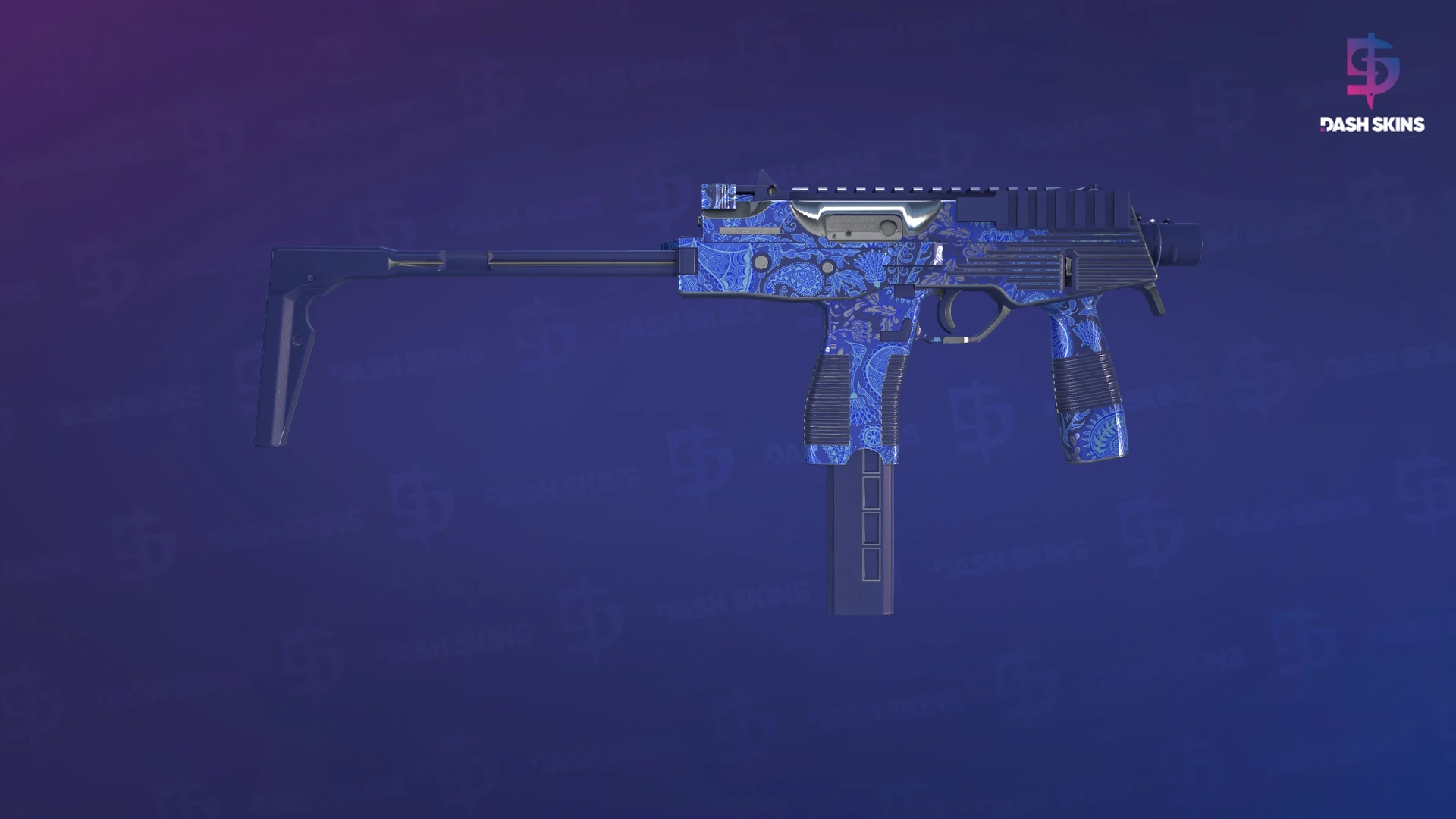 MP9 | Paisley Cobáltico - Backside Screenshot