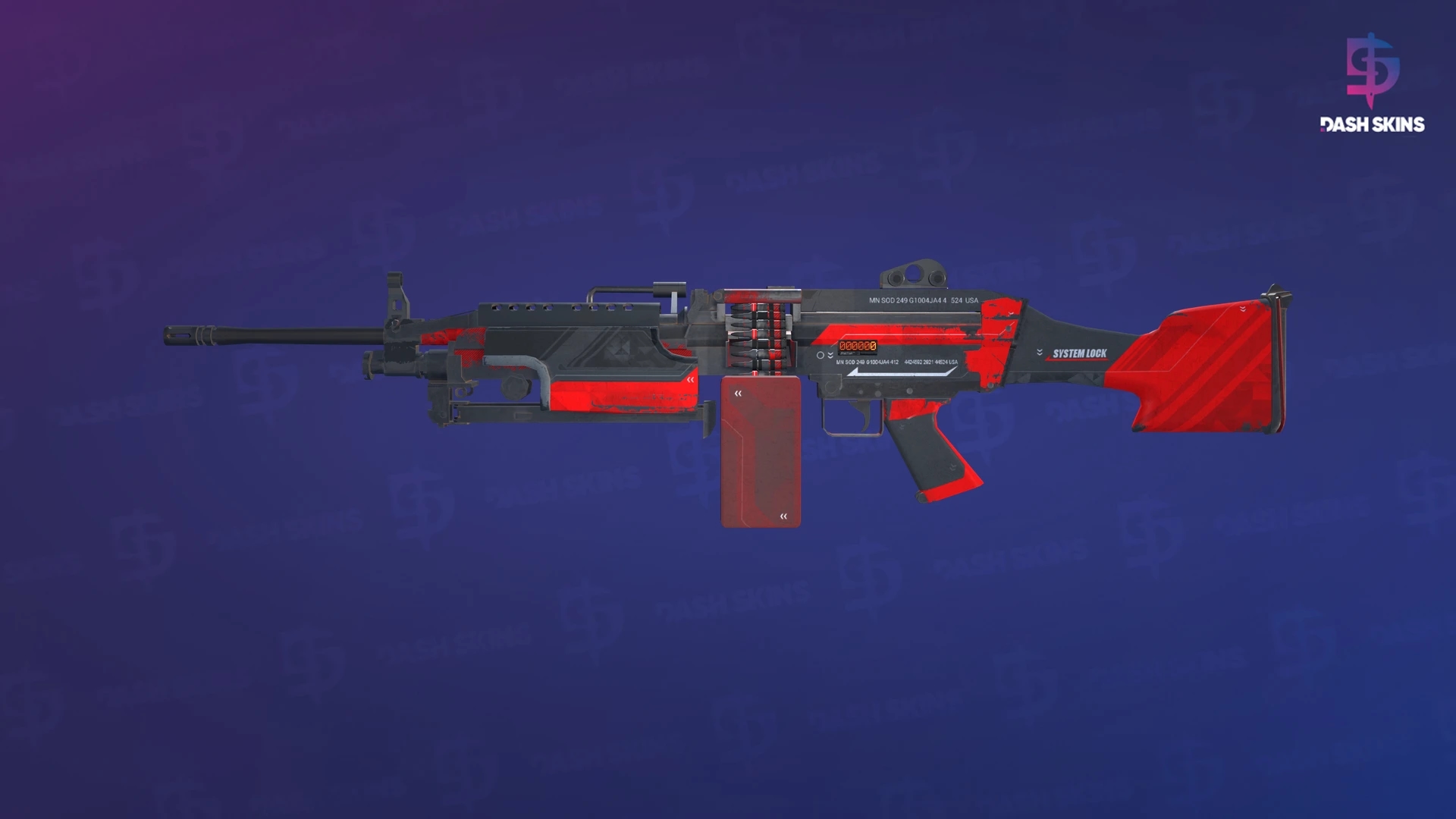 M249 (StatTrak™) | Bloqueio do Sistema - Frontside Screenshot