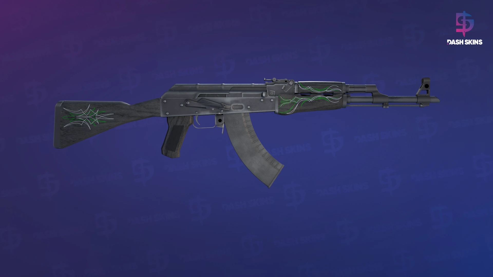 AK-47 | Riscas de Esmeralda - Backside Screenshot