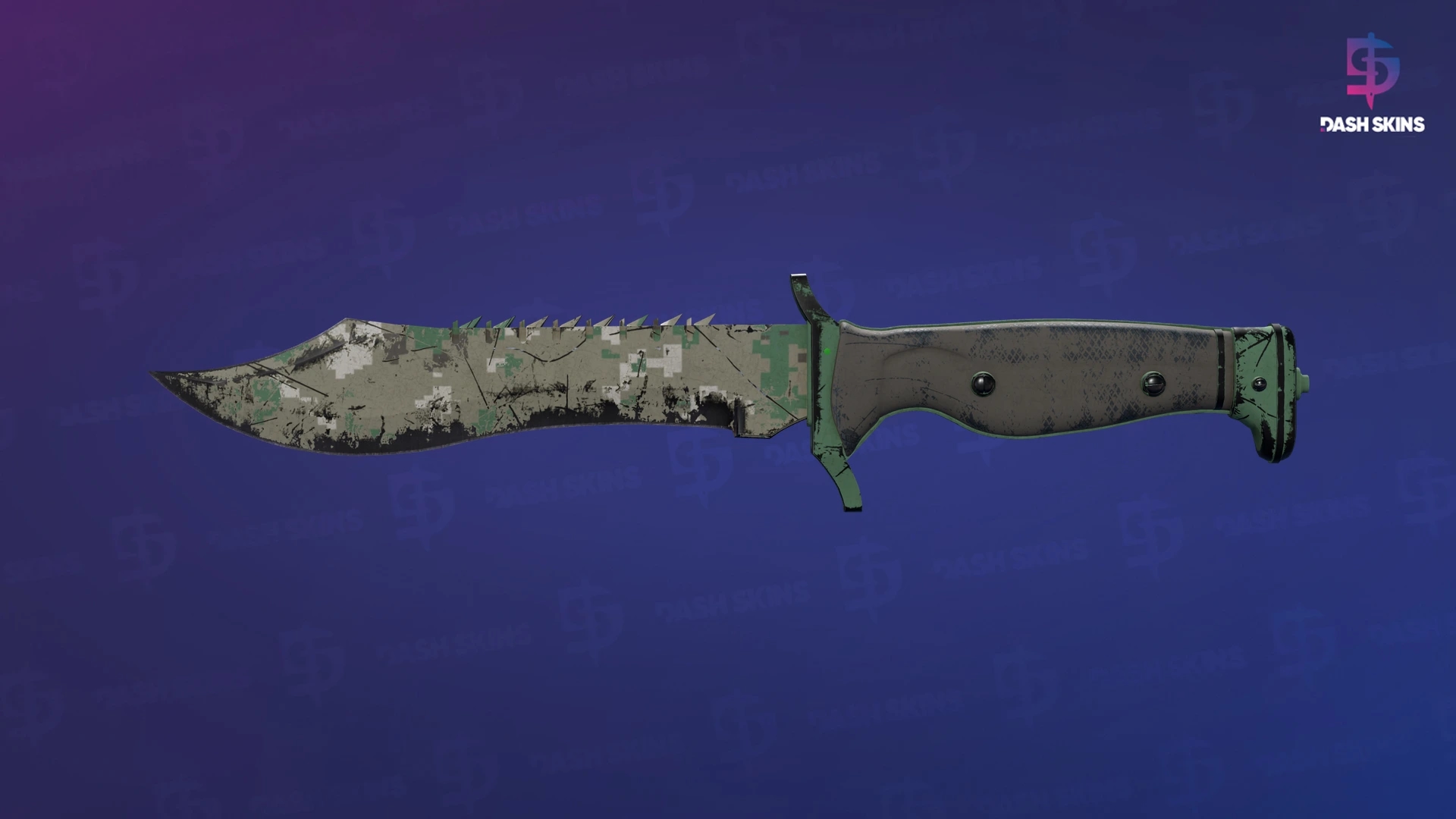 Faca Bowie (★) | Camuflagem Digital — Floresta - Backside Screenshot