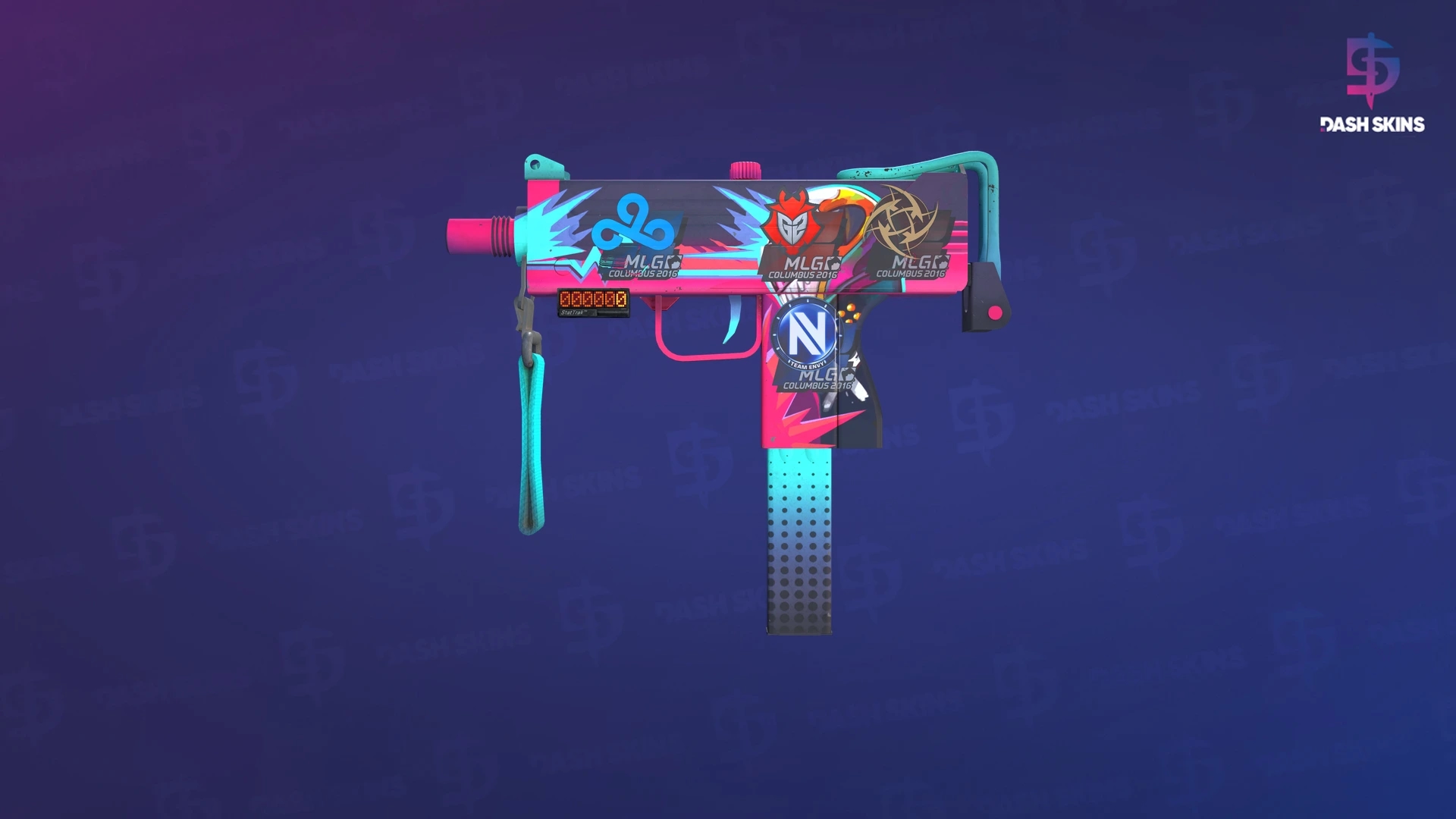 MAC-10 (StatTrak™) | Piloto Neon - Frontside Screenshot