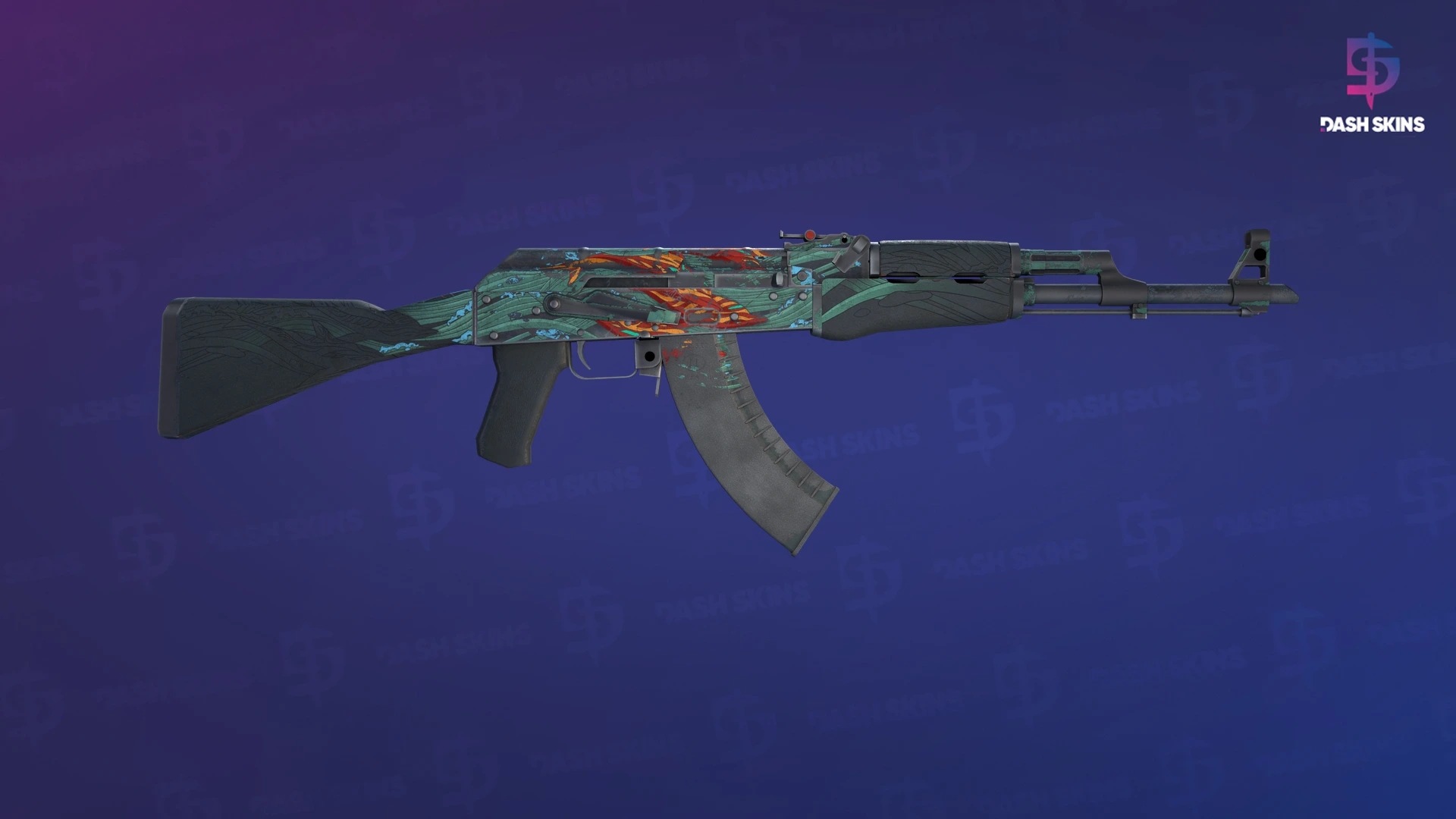AK-47 | Vingança Água-marinha - Backside Screenshot