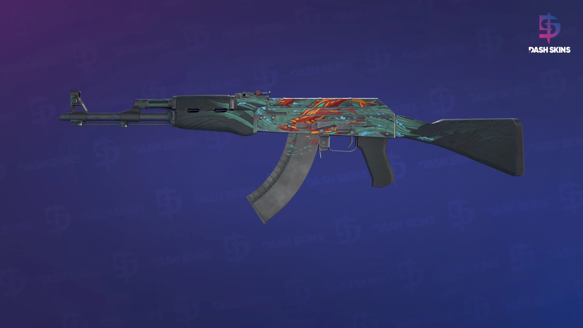 AK-47 | Vingança Água-marinha - Frontside Screenshot