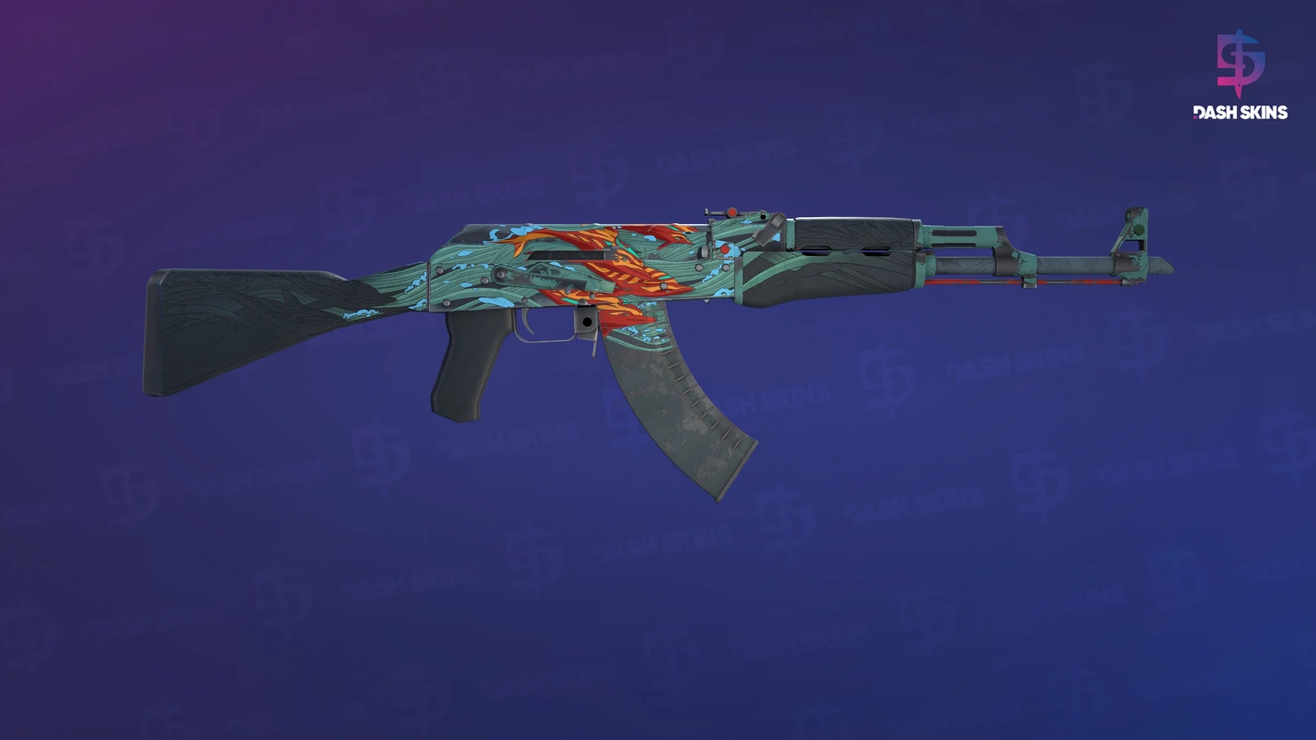 AK-47 | Vingança Água-marinha - Backside Screenshot