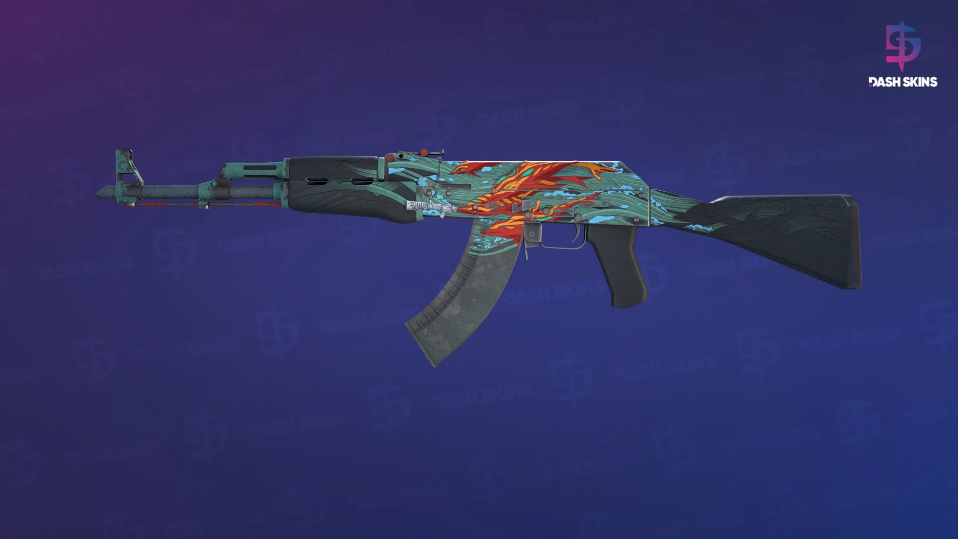 AK-47 | Vingança Água-marinha - Frontside Screenshot